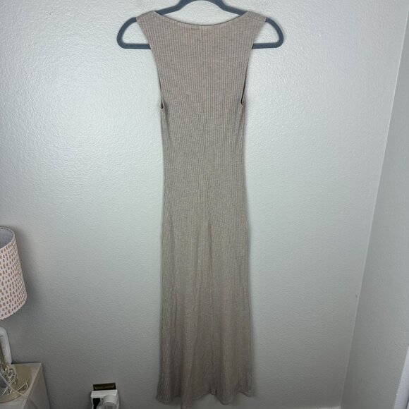 Reformation Bliss Dress XS Ribbed Knit Maxi High Sexy Slit Soft Stretchy - Picture 9 of 9
